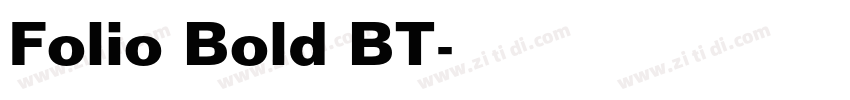 Folio Bold BT字体转换